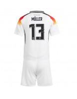 Německo Thomas Muller #13 Domácí dres pro děti ME 2024 Krátký Rukáv (+ trenýrky)